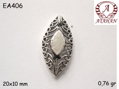Gümüş Küpe Malzemesi - EA406 - 1