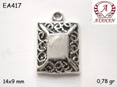 Gümüş Küpe Malzemesi - EA417 - 1