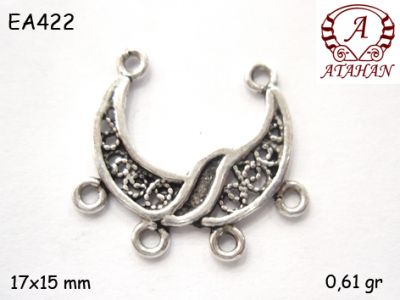 Gümüş Küpe Malzemesi - EA422 - 1
