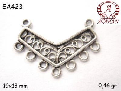 Gümüş Küpe Malzemesi - EA423 - 1