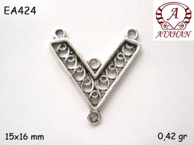 Gümüş Küpe Malzemesi - EA424 - 1