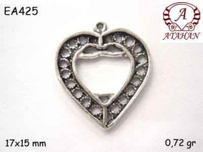 Gümüş Küpe Malzemesi - EA425 - 1