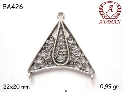 Gümüş Küpe Malzemesi - EA426 - 1