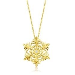 Gold Snowflake Necklace - Nusrettaki