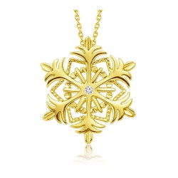 Gold Snowflake Necklace - 3