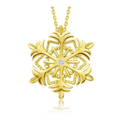 Gold Snowflake Necklace - 3