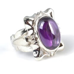 Gümüş Ametist Taşlı Erkek Yüzüğü - Nusrettaki (1)