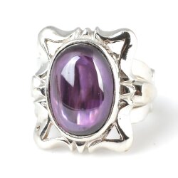 Gümüş Ametist Taşlı Erkek Yüzüğü - 4