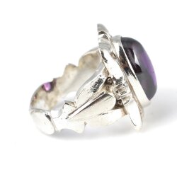 Gümüş Ametist Taşlı Erkek Yüzüğü - 3