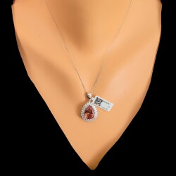 Gümüş Damla Zultanit ve Baget Taşlı Kolye, Büyük - Nusrettaki