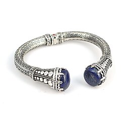 Gümüş Konstantinapol Tasarım Lapis Taşlı Antik Bizans Bilezik - 4