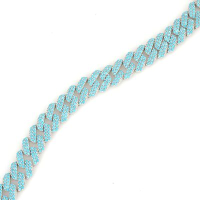 Gümüş Turkuaz Taşlı Gurmet Zincir Bileklik - 3