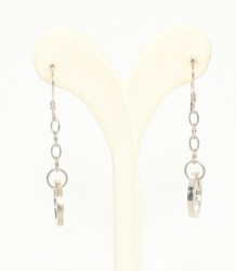 Hoop Model, 925 Silver, Pendant Dangle Earrings - Nusrettaki (1)