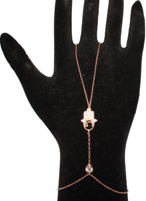 Hand of Fatima Shahmaran Silver Hand Anklet- 925 - 1