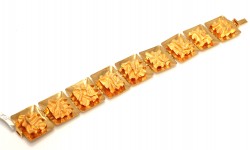 22 Ayar Altın Kare Kırışık Model Bileklik - Nusrettaki
