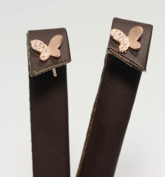 Butterfly Stud Earrings, 925 Rose Silver, Half White Zircons - Nusrettaki (1)