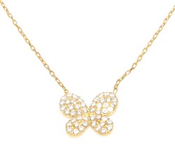 Silver Butterfly Necklace - 4