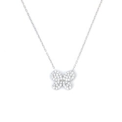 Silver Butterfly Necklace - Nusrettaki (1)