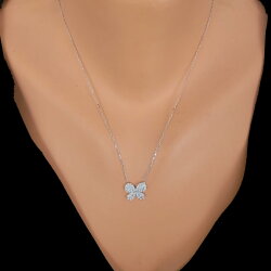 Silver Butterfly Necklace - Nusrettaki
