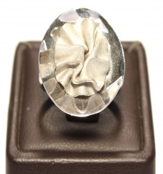 14 Ayar Altın Kırışık Oval Yüzük - 7