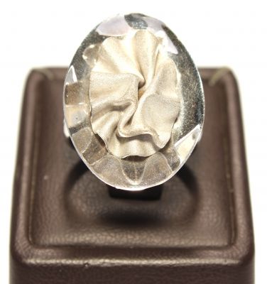 14 Ayar Altın Kırışık Oval Yüzük - 7