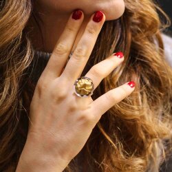 14 Ayar Altın Kırışık Yüzük - Nusrettaki