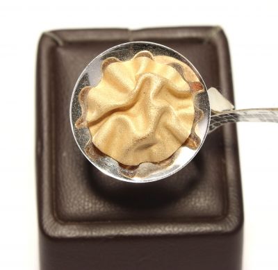 14 Ayar Altın Kırışık Yüzük - 5