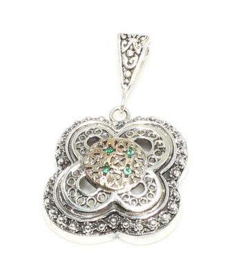 Konstantinapol Model Yeşil Taşlı Kolye Ucu - 4