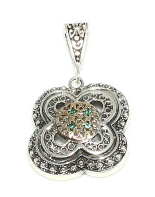 Konstantinapol Model Yeşil Taşlı Kolye Ucu - 5