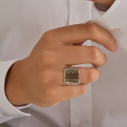 Constantinapol Design Square Authentic Ring - Nusrettaki