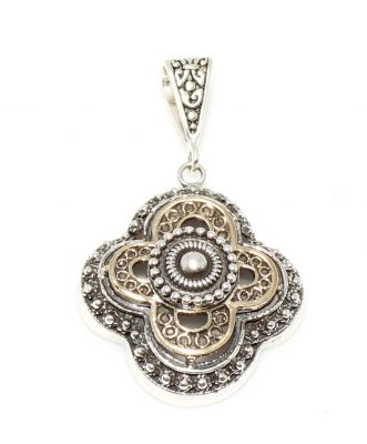 Antique Design Clover Model Authentic Pendant - 2