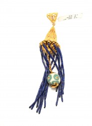 lapis tassel pendant - Nusrettaki (1)