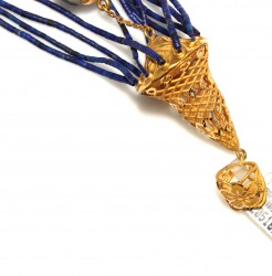 lapis tassel pendant - 3