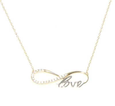 Love Written Necklace with 14K Gold - 3