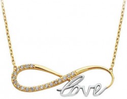 Love Written Necklace with 14K Gold - Nusrettaki