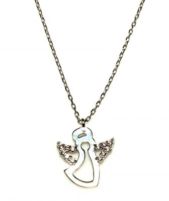 925 Sterling Silver Angel Necklace - 2