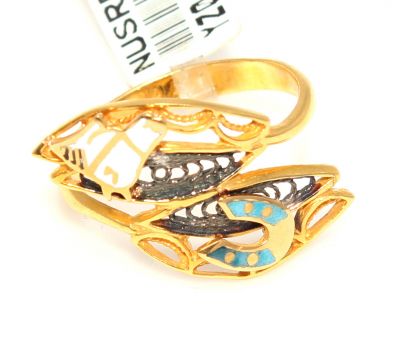 22 Ayar Altın Nuh'un Gemisi Model Yüzük - 1