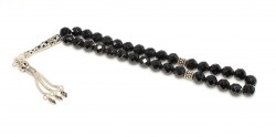 Prayer Beads with Onyx, Sterling Silver - Nusrettaki
