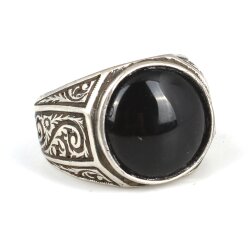 925 Ayar Gümüş Onyx Taşlı Erkek yüzük - 3