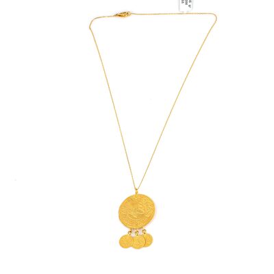 Osmanlı Tuğrası Desenli Mahmudiye Paralı Kolye - 3