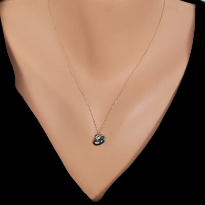 Rose Gold Plated Sterling Silver Allah & Vav Necklace - 1