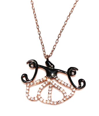 Rose Silver Whirling Dervish & Vav Letter Design Necklace - 3