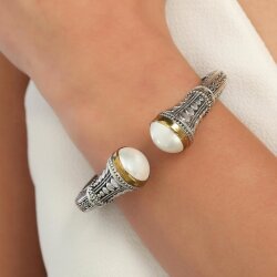 Silver Ancient Byzantine Model Bangle - 5