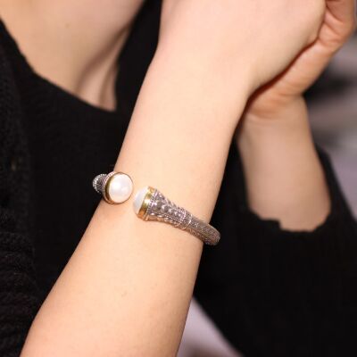 Silver Ancient Byzantine Model Bangle - 1