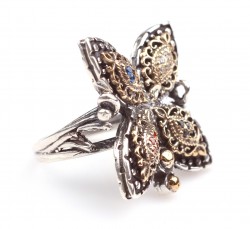 Silver Antique Butterfly Ring - 3