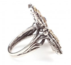 Silver Antique Butterfly Ring - 4