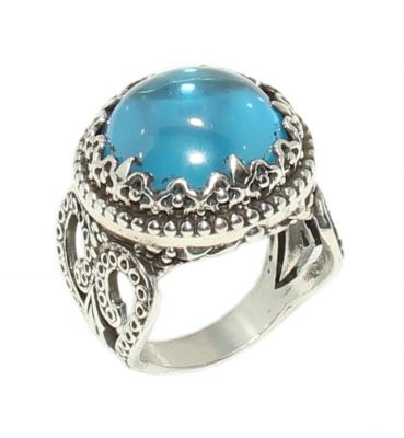 Silver Ring with Aquamarine - 3