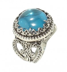 Silver Ring with Aquamarine - 4