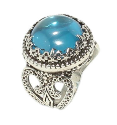 Silver Ring with Aquamarine - 4