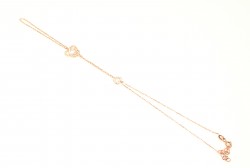 Silver Vav Letter Design Hand Ring Bracelet with CZ - 3